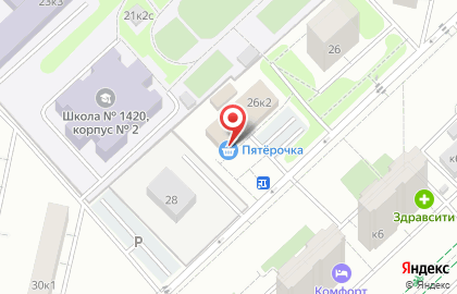 Супермаркет Пятёрочка в Москве на карте