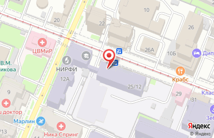 Высшая школа экономики Национальный исследовательский университет на Большой Печерской улице, 25 на карте