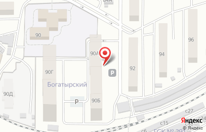 Подземная автостоянка в Октябрьском районе на карте