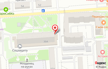 Продовольственный магазин Курс на Новосибирской улице на карте