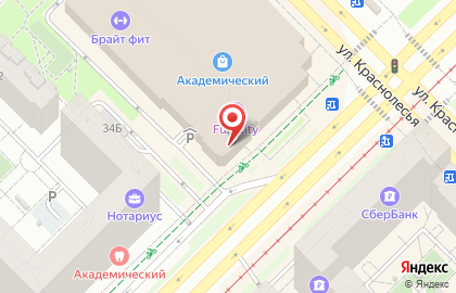 Сеть зоомагазинов Заповедник на улице Краснолесья на карте