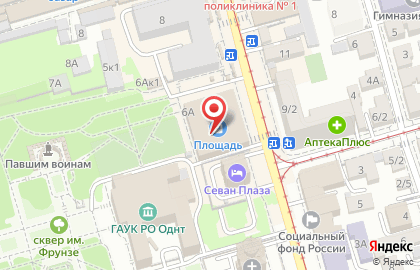 Салон Мир оптики на площади Толстого на карте