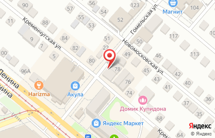 Киоск фастфудной продукции на Кременчугской улице на карте