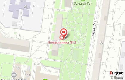 Тольяттинская городская клиническая поликлиника №3 на бульваре Гая, 22 на карте