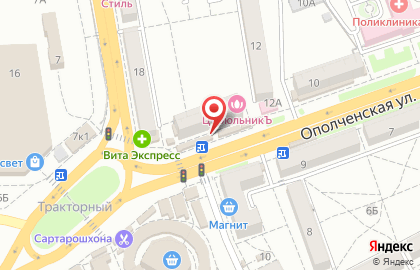 Салон Ваша ОПТИКА в Тракторозаводском районе на карте
