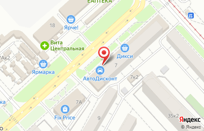 Супермаркет Дикси в Дзержинском районе на карте
