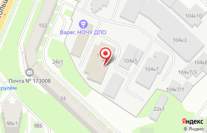 Шиномонтажная мастерская на Большой Санкт-Петербургской улице на карте