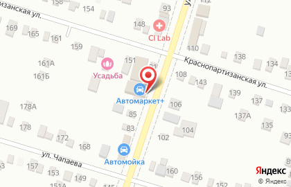Автомаркет + на улице Пушкина на карте
