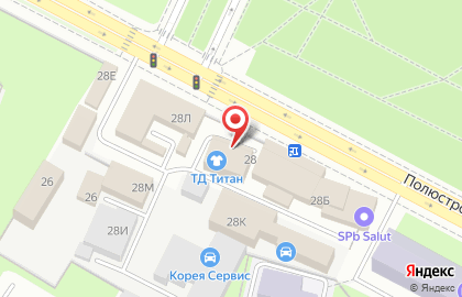 ТД Титан компания по производству и продаже спецодежды, спецобуви и средств индивидуальной защиты на Полюстровском проспекте на карте