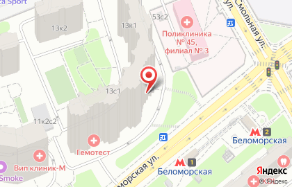 ООО ПРОФ-КЛИНИНГ на Беломорской улице на карте