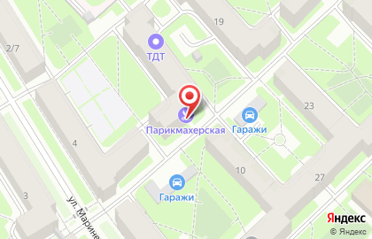 Продуктовый магазин Фаворит на улице Маринеско на карте