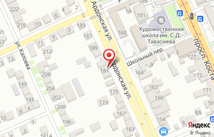 Хлебобулочный магазин во Владикавказе на карте