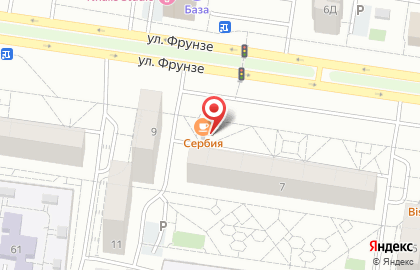 Кафе-гриль Сербия в Автозаводском районе на карте