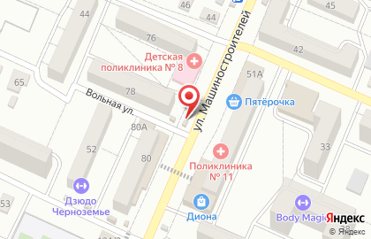 Киоск по продаже фруктов и овощей в Воронеже на карте