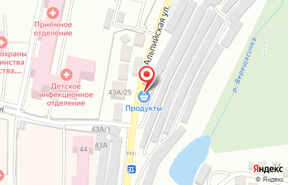 Продуктовый магазин Обжора в Центральном районе на карте