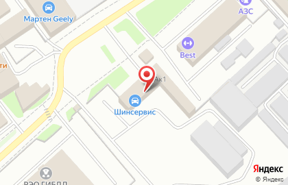Шинный центр Шинсервис на улице Гагарина на карте