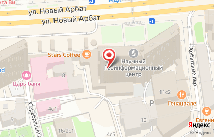 Операционная касса Гринфилдбанк на метро Арбатская на карте