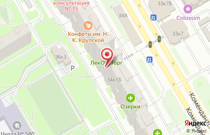 Сладкая жизнь на Комендантском проспекте на карте