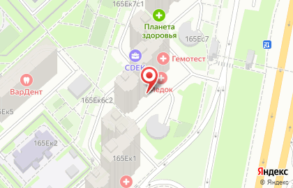 Клиника Медок Северный на Дмитровском шоссе на карте