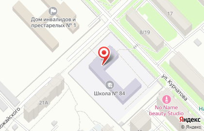 Средняя школа №84 в Октябрьском районе на карте