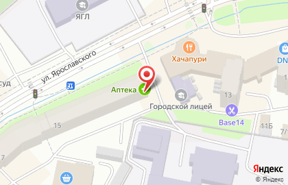 Аптека Семейная на улице Ярославского на карте