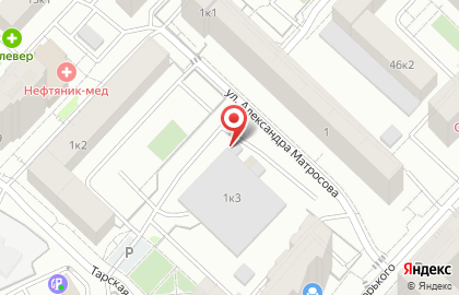 Шиномонтажная мастерская Запаска на улице Александра Матросова на карте
