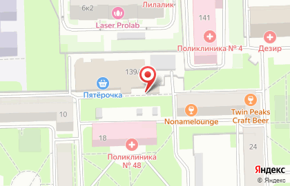 Магазин овощей и фруктов на Московском проспекте на карте