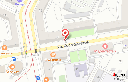 Саквояж на улице Космонавтов на карте