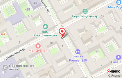 Продуктовый магазин Калинка в Адмиралтейском районе на карте