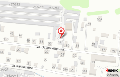 Автогаражный кооператив №37 на улице Освобождения на карте