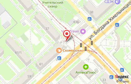 Киоск по продаже печатной продукции на улице Богдана Хмельницкого на карте