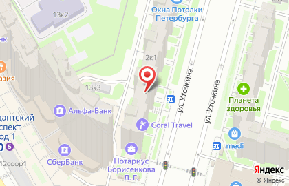 Табачная лавка на Комендантском проспекте на карте