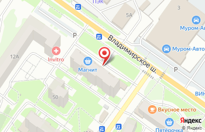 Супермаркет Магнит во Владимире на карте