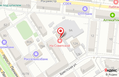 Лечебно-диагностический центр на Советской на карте