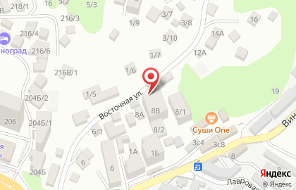 Супермаркет на Восточной на карте