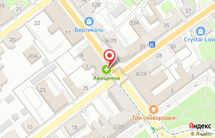 Аптечный пункт Авиценна на 1-й Московской улице на карте