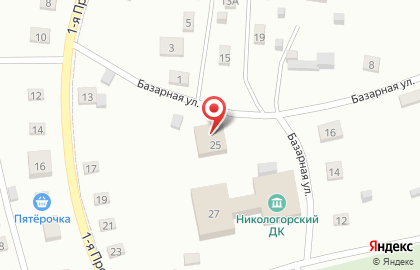 Супермаркет Магнит на Базарной улице на карте