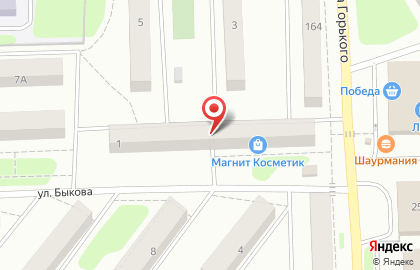 Супермаркет Магнит на улице Быкова на карте