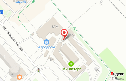 Продовольственный магазин Как сыр в масле на улице Генерала Кныша в Гатчине на карте