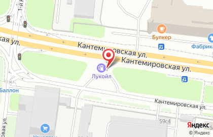 Автомойка Лукойл на Кантемировской улице на карте