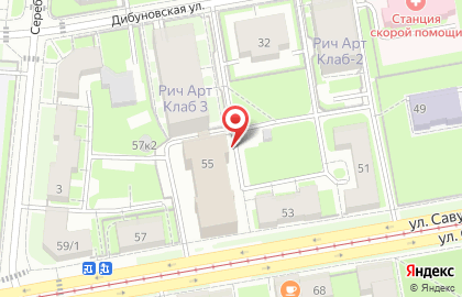 Смарт на Дибуновской улице на карте