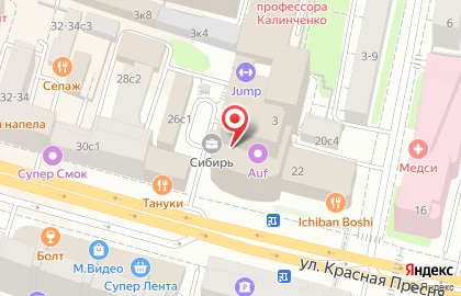 Рекламно-производственная компания Авир Принт на улице Красная Пресня на карте