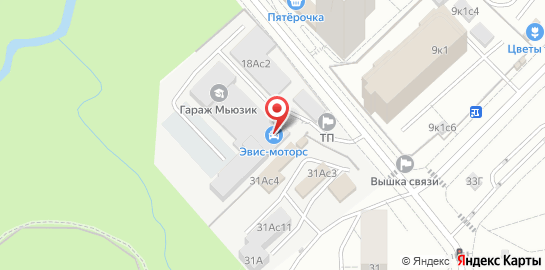 Автотехцентр Эвис-моторс Юг на улице Ремизова на карте