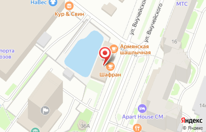 Кафе Шафран на улице Выучейского на карте