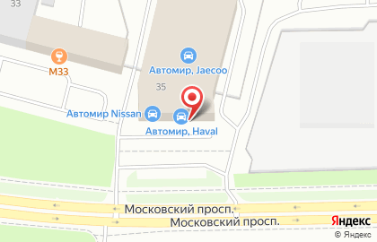 Дилерский центр Nissan Автомир на Московском проспекте на карте