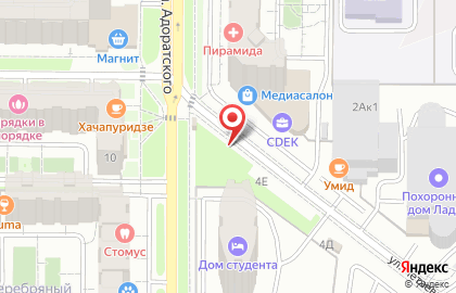 Радиус в Ново-Савиновском районе на карте