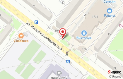 Адрес V Томске на карте