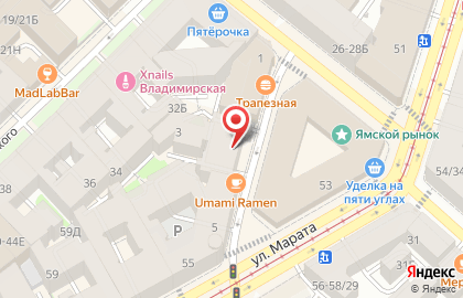 Магазин продуктов азиатской кухни Красный дракон на Лиговском проспекте на карте