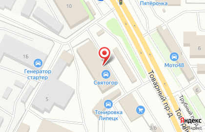Магазин автотоваров в Правобережном округе на карте