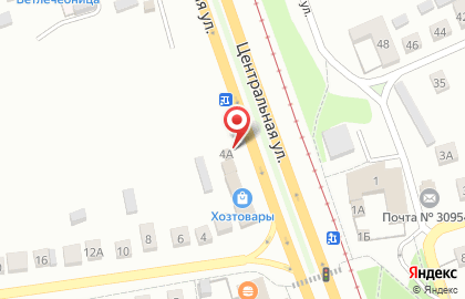 Магазин Горячий Хлеб на Центральной улице на карте